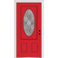 Petite porte d'entrée pré-suspendue ovale en fibre de verre 2 panneaux Grace-1987408882-1987408876