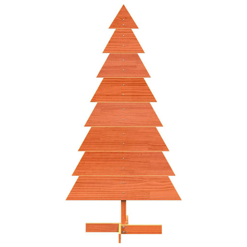 Wood Holiday Shaped Ornament, 150cm H x 76cm W x 50cm D, Wax Brown