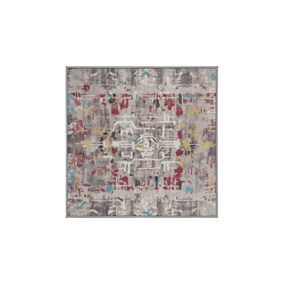 Tapis gris lavable à la machine