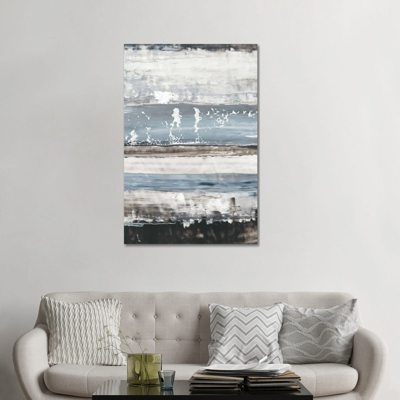 "Icy horizon I" par Ethan Harper, reproduction d’art, Pas de tapis, H 48 po x l 32 po x P 1,5 po, Toile tendue