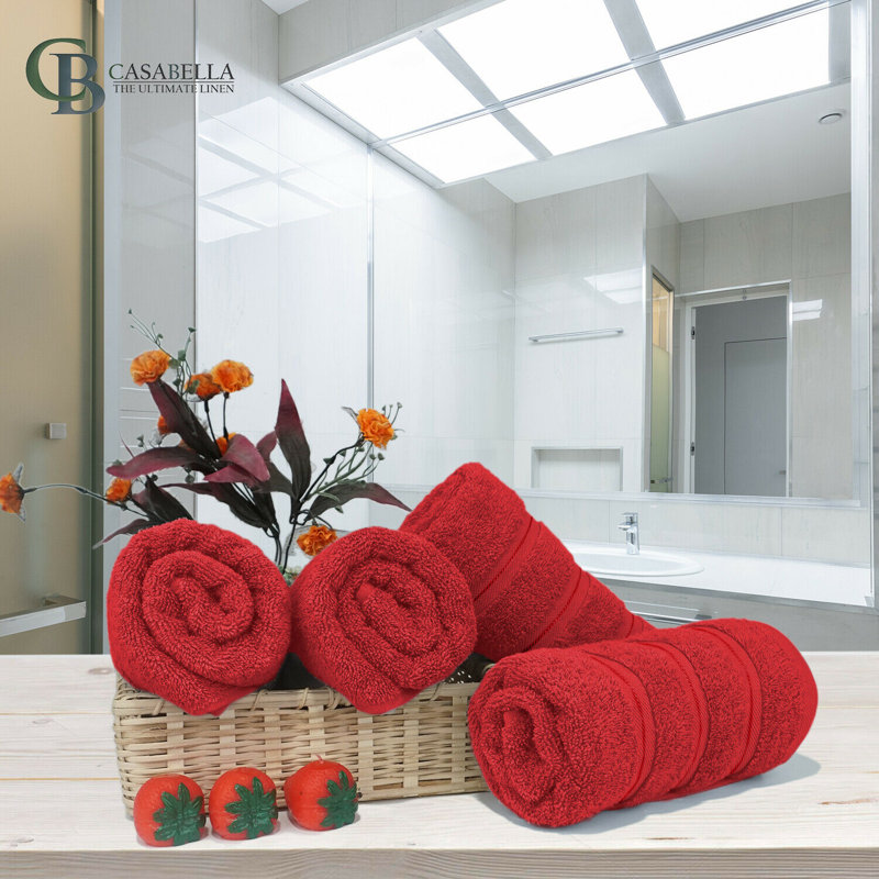 Casabella Luxury Hand Towel, Red