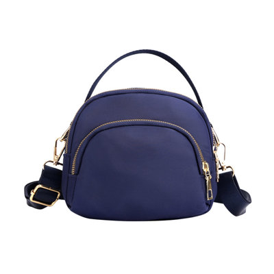 Backpack Body Bag Women Nylon, Ladies Purse Mini 3 Layer Zipper Shoulder Wallet Bag