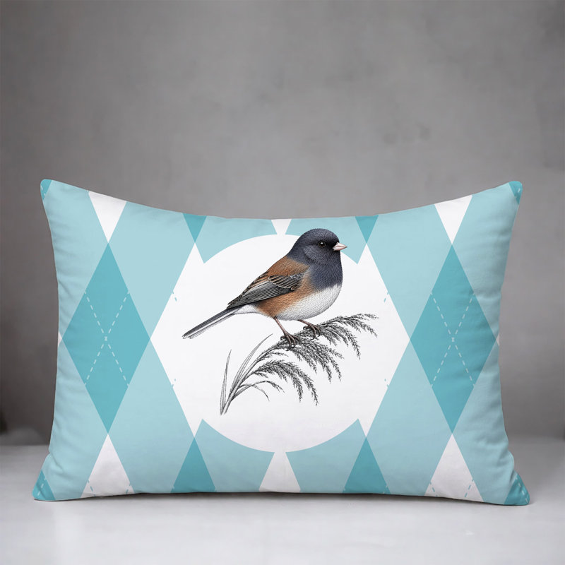 Coussin intérieur / extérieur Junco, 20 po x 14 po, Sarcelle