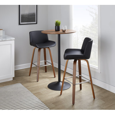 Rondell Fixed-Height Bar Stools with Square Footrests