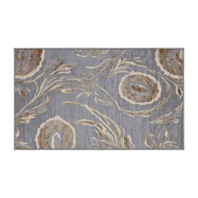 Machine Washable Gray Area Rug