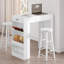 Upholstered Bar Stool with Steel Frame-2094265441-2094265467