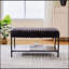 Footstool with Wooden Open Storage Shelf-1900434550