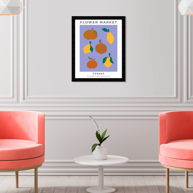 Modern Apples And Lemons by Oliver Gal, Black, 22" H x 18" W
