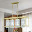 Luminaires suspendus modernes en cristal lustres rectangulaires de 35,43 po pour salle à manger