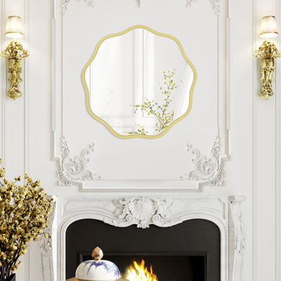 Aluminum Round Wavy Mirror Modern Home Décor