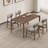 Willow 4-Seater Solid Wood Dining Room Set With Upholstered Chairs-318392848-311575939