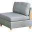 Design contemporain contemporain, 8 pièces, gris avec canapé modulaire