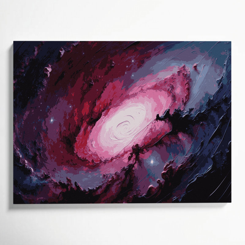 Art mural sur toile mauve Space Rosette, H 12 po x l 18 po