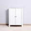 Armoire de salle de bain blanche avec portes doubles et tablette réglable - pour ranger divers articles