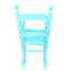 Fauteuil à bascule bleu en bois massif pour l'intérieur et l'extérieur - Coussin d'assise confortable - Soutien des articulations et des muscles