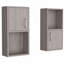 Armoire de salle de bain murale en chêne blanc avec tablette ouverte - Unité de rangement contemporaine Solution fonctionnelle-1712364646