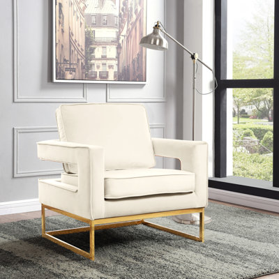 Fauteuil en velours l 33 po Binghamton