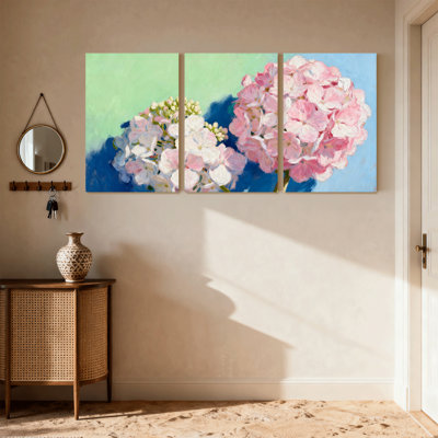Hydrangea, ensemble de 3 impressions sur toile