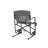 Outdoor Camping Rocker - Portable Folding Chair In Grey With Firm , Drink Slot & Cozy Back Padding Pocket Relaxing Support-721332407