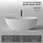 Baignoire de trempage autoportante blanche à surface solide avec trop-plein et bonde escamotable 59 "x 28" Monblari-124328621-124328622