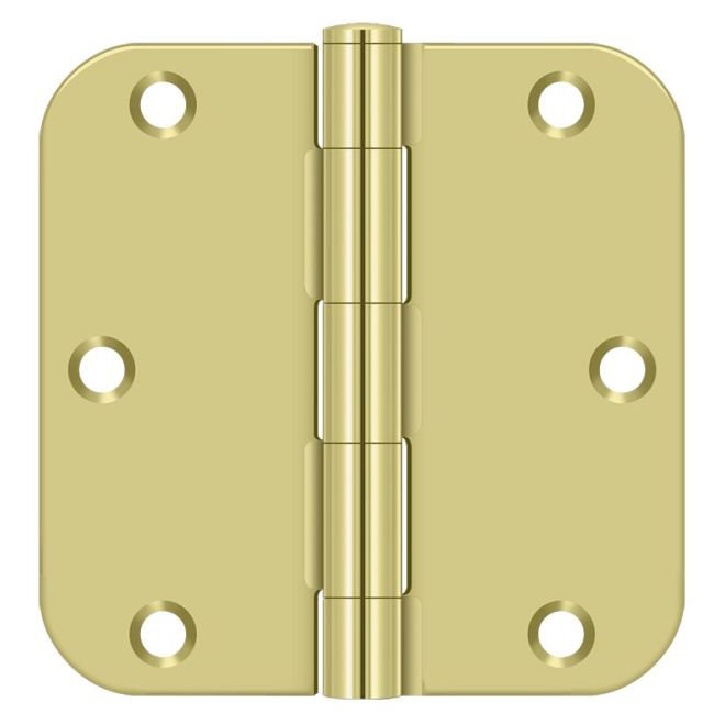 Steel Butt Bearing Hinge, Bright Brass