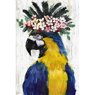 " Parrot Tropical Crown " Painting Print