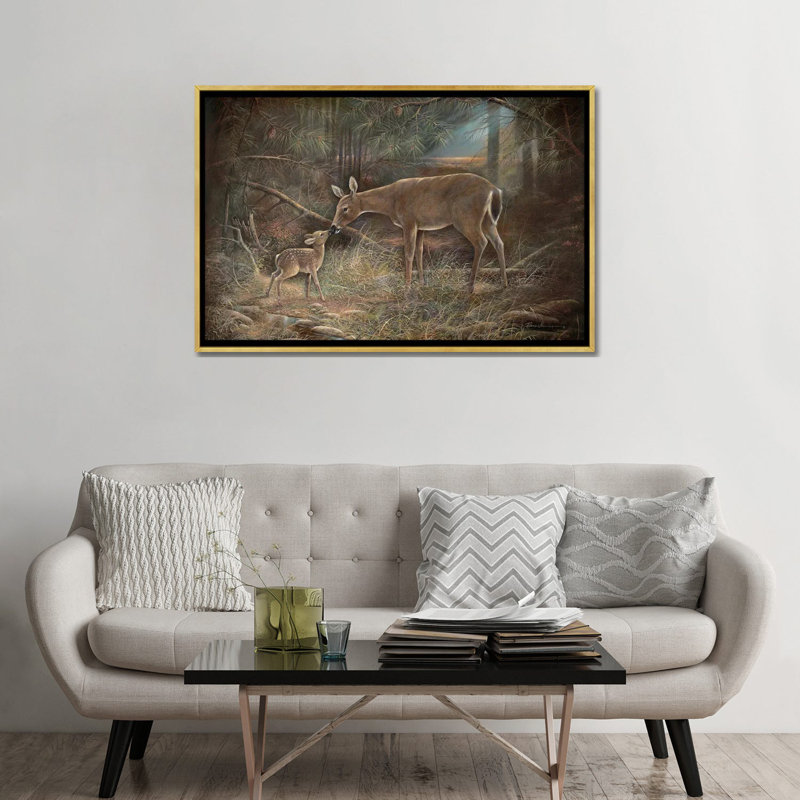 Tender Moments, 32" H x 48" W x 1.5" D, Gold Framed, No Matte