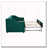 Upholstered Daybed with Trundle,USB Port ,Side Pockets,Velvet Daybed with Button on Back and Piping on Waved Shape Arms-2028699645