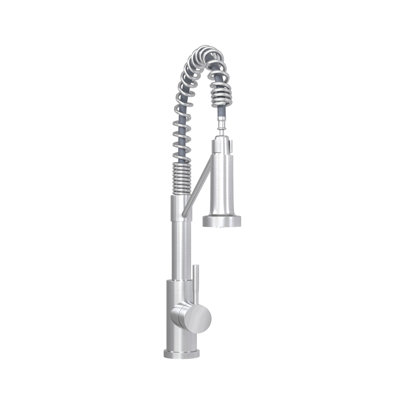 Stainless Steel 304 Kitchen Faucet - Brushed Nickel, Meeting Residential Needs 19" Single Handle Nickel And Stylish Fixture
