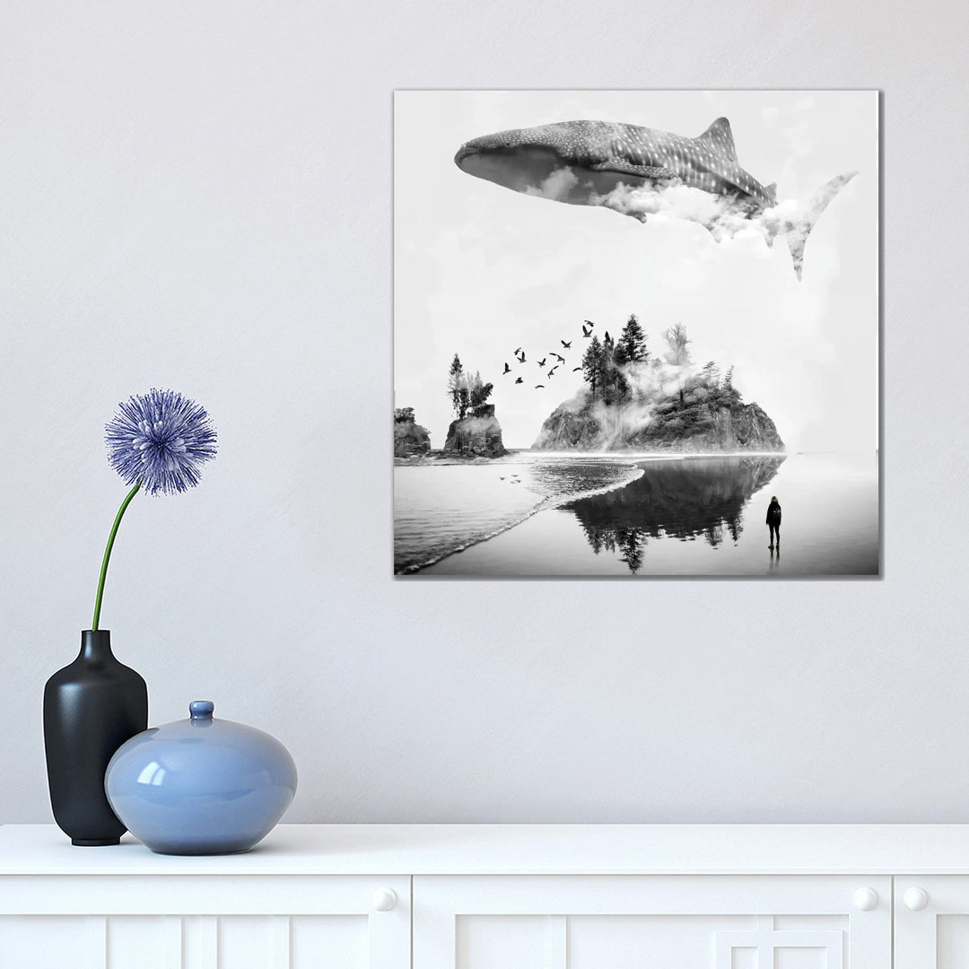 Whale Shark Island by David Loblaw - Graphic Art Print on Canvas