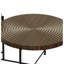 Ensemble de 2 tables basses et tables de bout - panneau de fibres à densité moyenne imperméable avec housse en PVC, conception cylindrique vieillie, pieds en métal noir - charme rustique classique, noyer foncé-1595969094