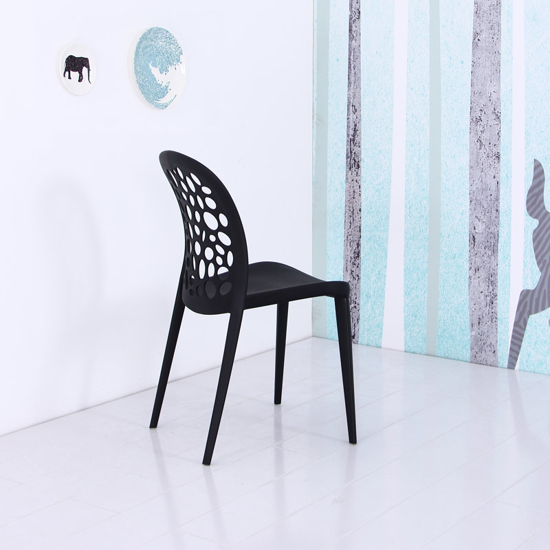 Chaise d'appoint en plastique Berlanga, Noir