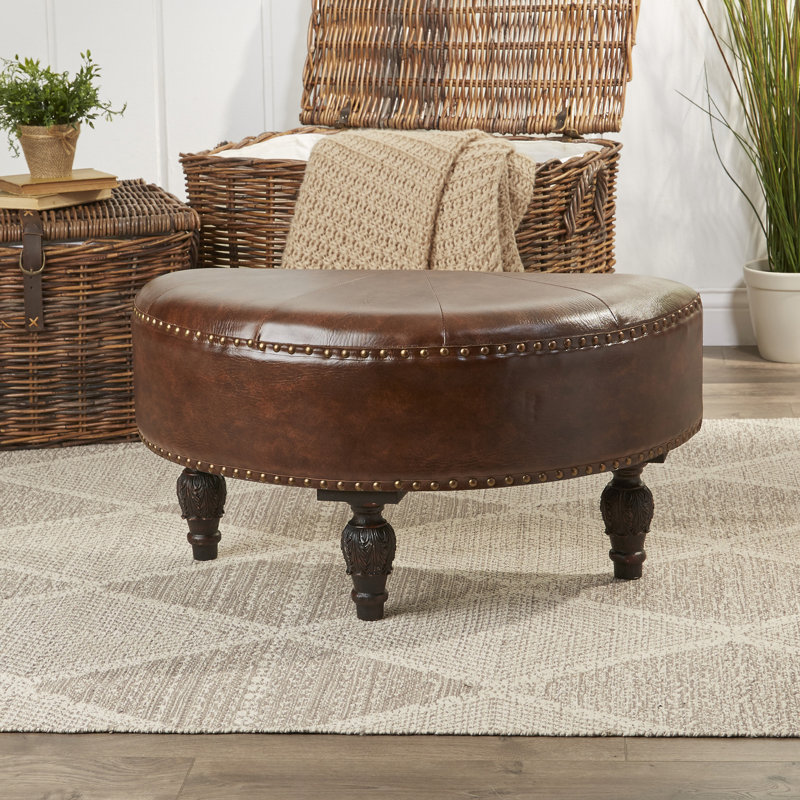 Armod Faux Leather Ottoman