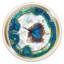 Cristal bleu agate dorée - horloge murale moderne-49188447