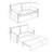 63Inch Variable Sofa Bed With Double Armrest