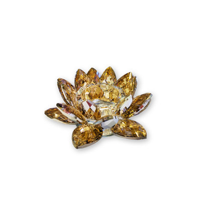Petite bougie chauffe-plat en cristal Lotus