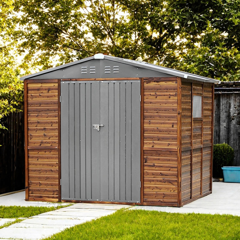 Iron-Wood Combination Tool Shed – A Perfect Blend Of Nature And Functionality, 77.95" H x 87.20" W x 71.46" D