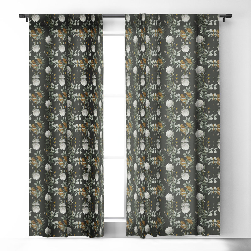 Iveta Abolina Helaine Night 1pc Blackout Window Curtain Panel, 50" W x 96" L