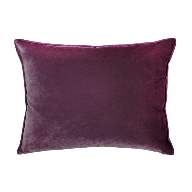 Franklin Washable Velvet Square Pillow Cover & Insert , Burgundy, 26"H x 35"W