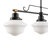 3 - Light Schoolhouse Glass Linear Chandelier