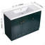 Lavabo de salle de bain autoportant en résine 48 po et 3 portes d'armoire à fermeture en douceur (emballage KD)-117193710-117193713