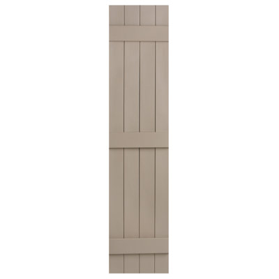 Four Board and Batten Closed Vinyl Shutters Pair