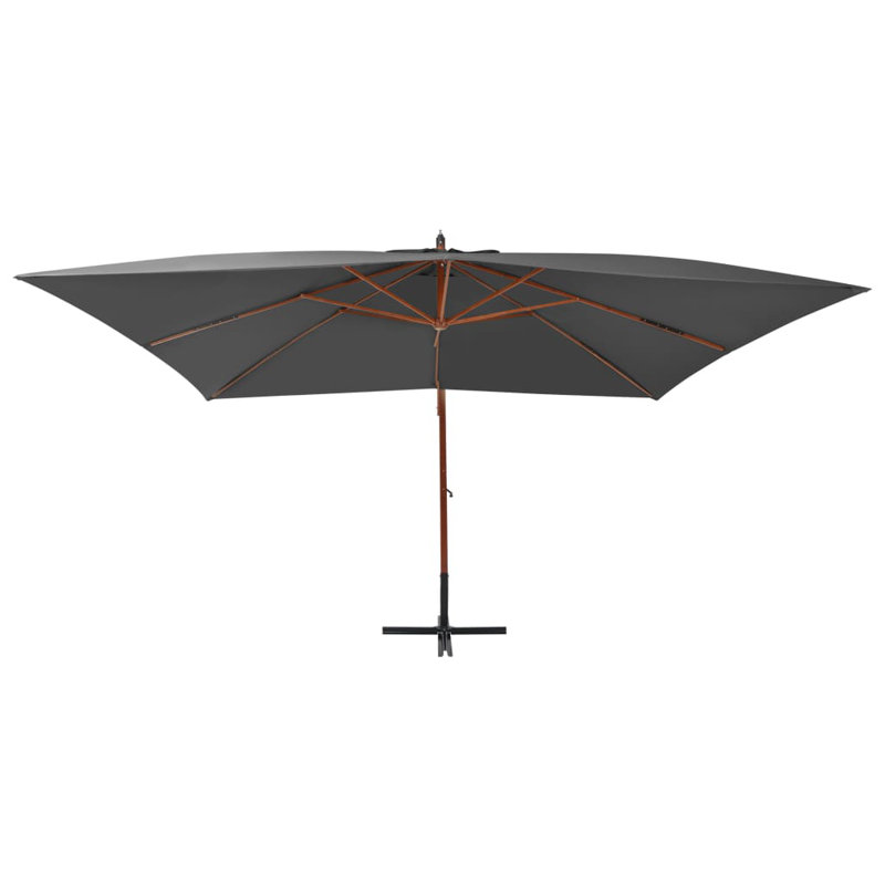 Parasol en porte-à-faux avec système Pully, Anthracite