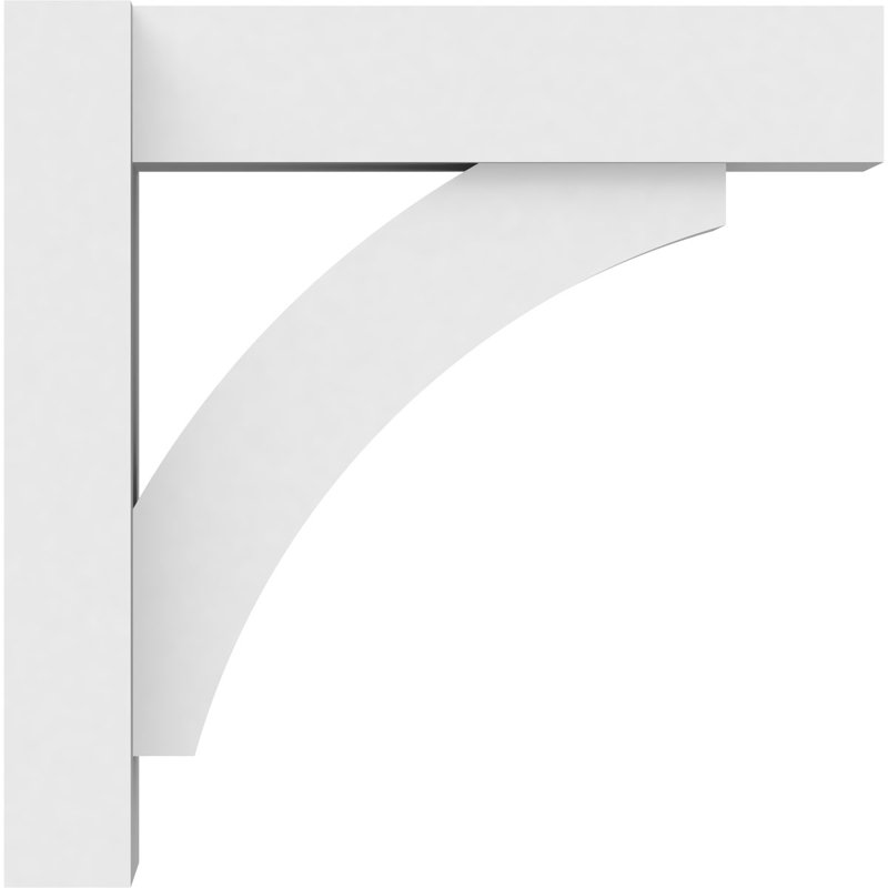 Persienne en PVC de qualité architecturale avec extrémités en bloc Thorton, L 5 po, H 14 po x P 14 po