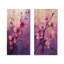 «Mauve printemps éveillé accentué avec or I» - ensemble de 2 fleurs de cerisier-1097896332-1097896334-1097896330