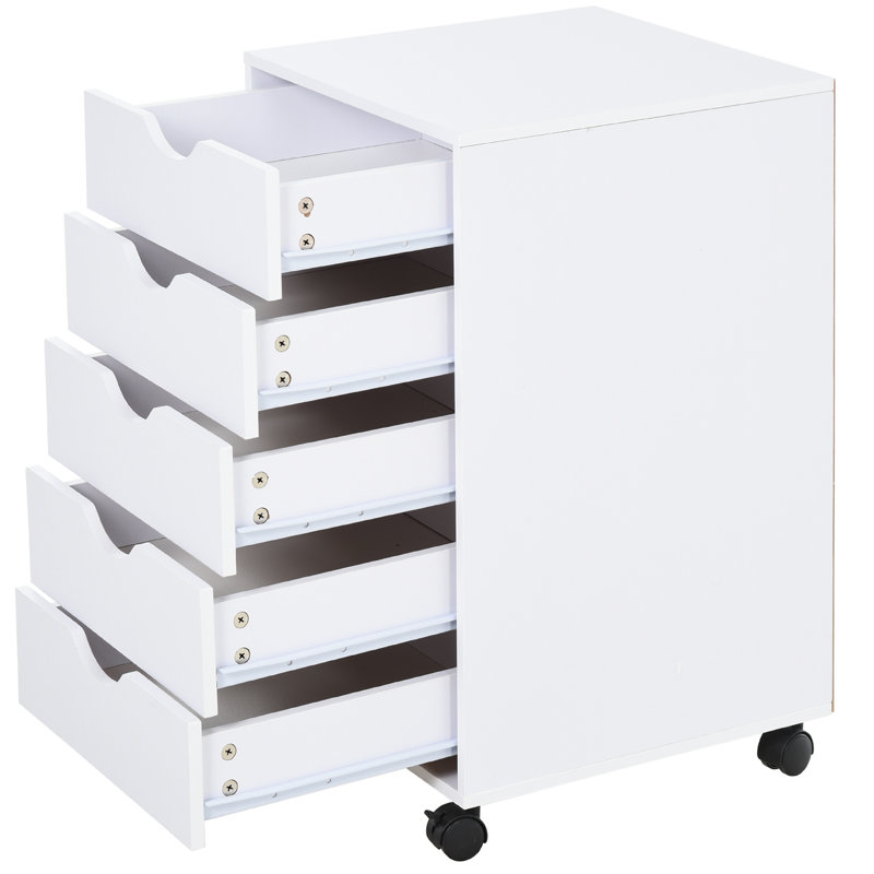 Laga 15.75'' Wide 5 - Drawer Filing Storage Cabinet, White