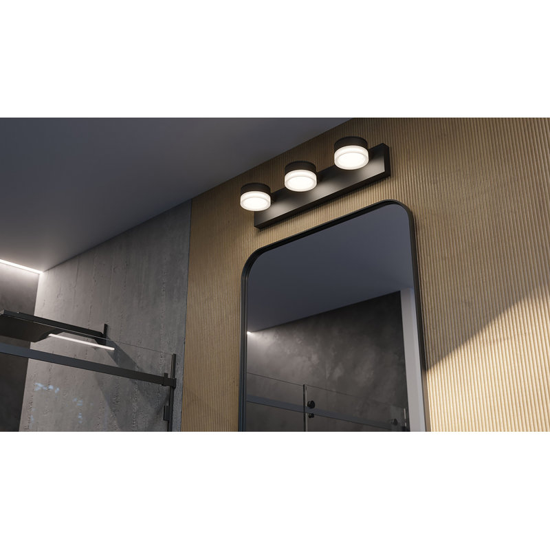 Éclairage pour meuble-lavabo à DEL 24 po Emma, Noir, noir, noir, noir