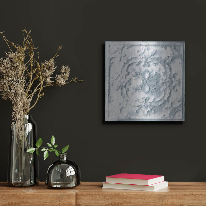 'Tin Ceiling' by Decent Exposures Metal Wall Art, 12" H x 12" W