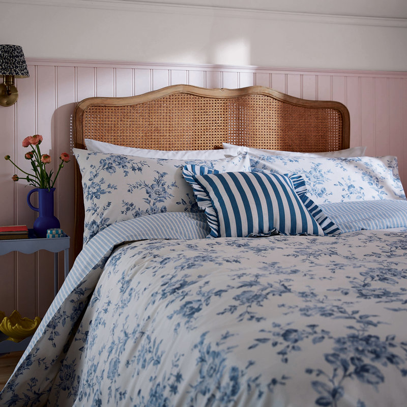 Hedgerow Print Cotton Duvet Cover Set, Single Duvet Cover + 1 Standard Pillowcase