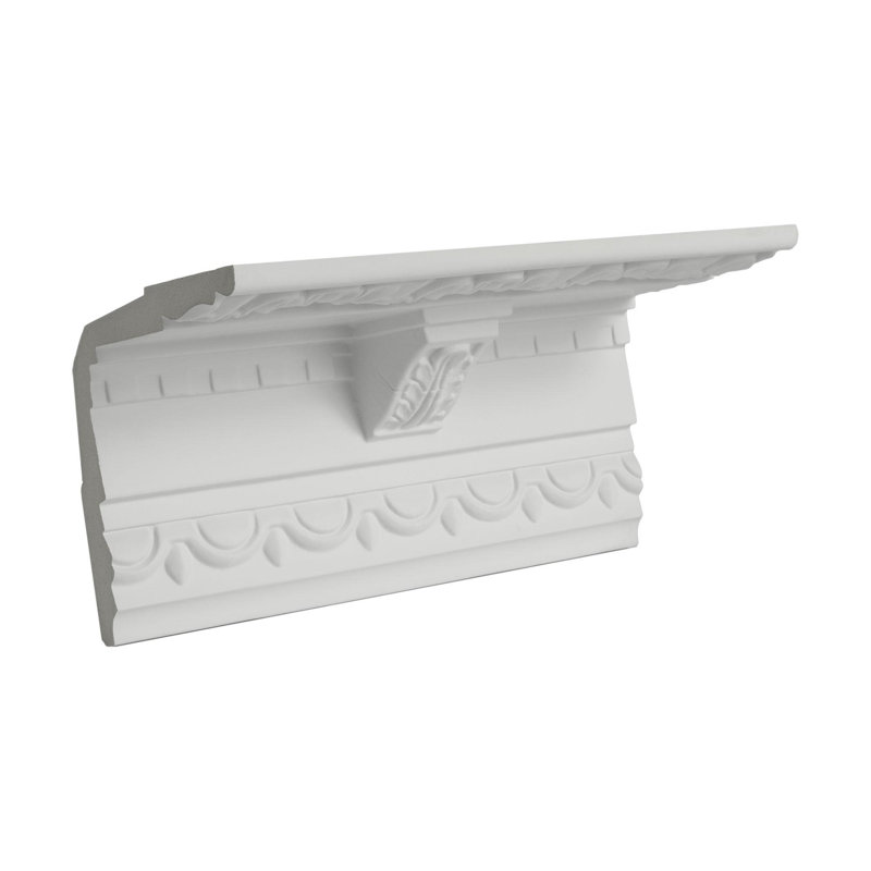 Moulure couronnée en polyuréthane à languette d'agneau de 3 1/4 po x 3 1/2 po x 6 po